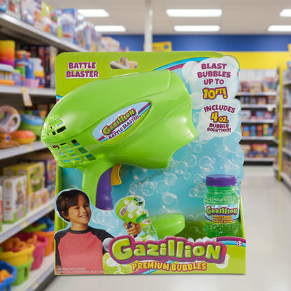 Gazillion Bubbles Battle Blaster Bubble Toy